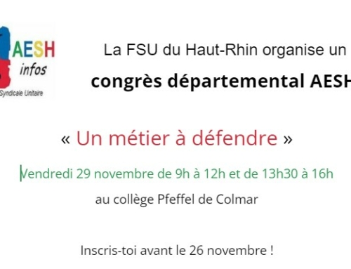 Congrès AESH : Un métier à défendre