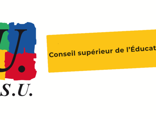 Déclaration de la FSU au Conseil supérieur de l’Éducation – 15 janv. 2026