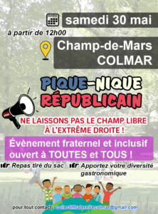 Tract pique nique républicain Colmar 30 mai